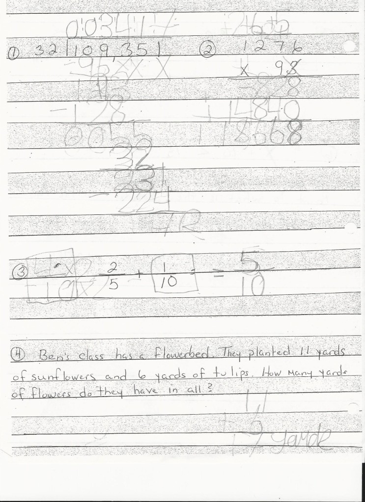 Three completed problems